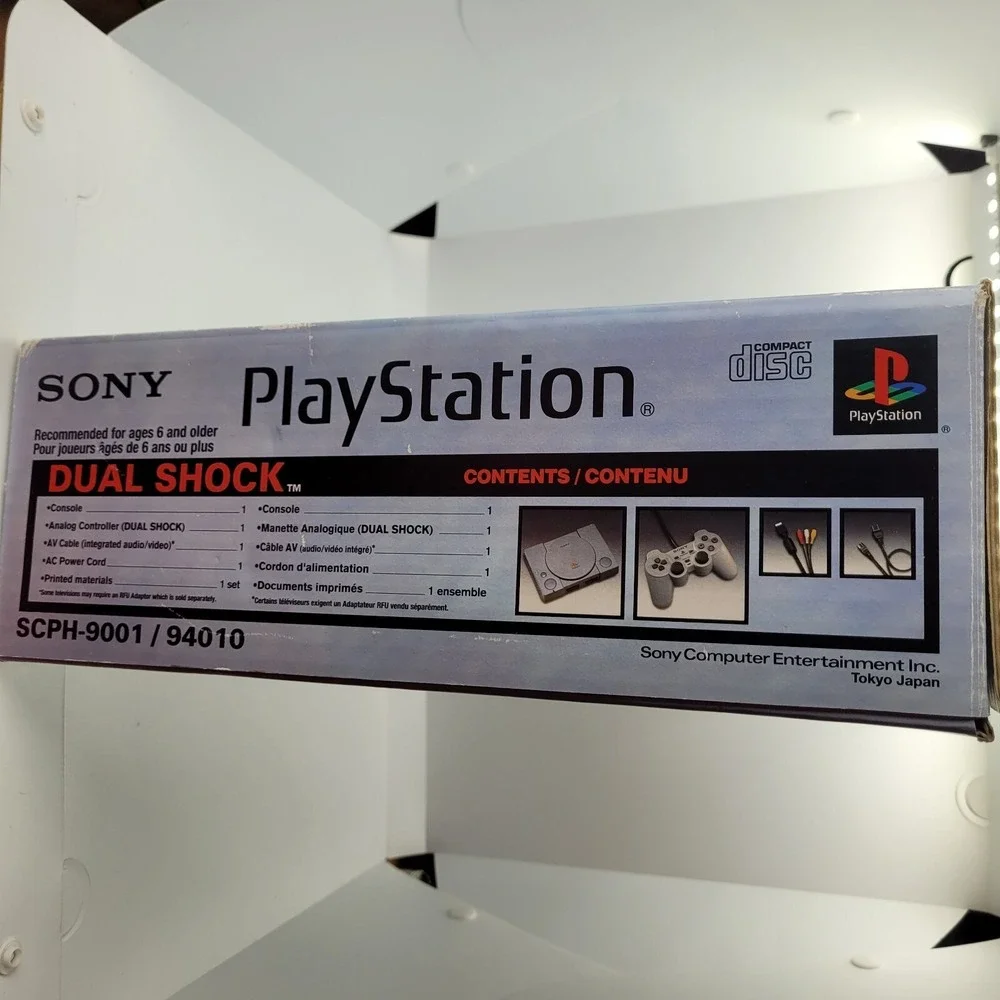 Sony PlayStation PS1 Console With Box Tested Works Extra Memory Card Vintage